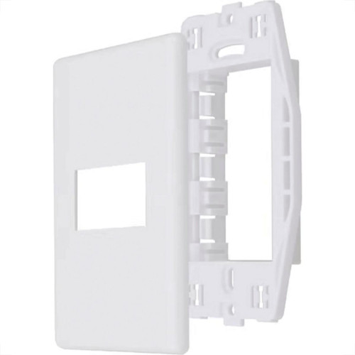 Placa Steck Linha Stella Branca 4X2 - 1 Modulo Horizontal Com Suporte 69270
