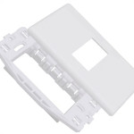 Placa Steck Linha Stella Branca 4X2 - 1 Modulo Horizontal Com Suporte 69270