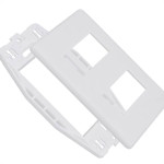 Placa Steck Linha Stella Branca 4X2 - 2 Modulos Separados Horizontais Com Suporte 869370