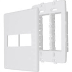 Placa Steck Linha Stella Branca 4X4 - 2 Modulos + 2 Modulos Horizontais Com Suporte 9974