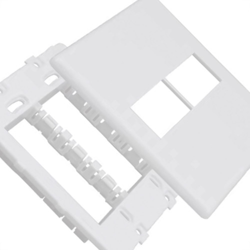 Placa Steck Linha Stella Branca 4X4 - 2 Modulos + 2 Modulos Horizontais Com Suporte 9974