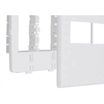 Placa Steck Linha Stella Branca 4X4 - 2 Modulos + 2 Modulos Horizontais Com Suporte 9974