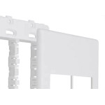 Placa Steck Linha Stella Branca 4X4 - 2 Modulos + 2 Modulos Horizontais Com Suporte 9974