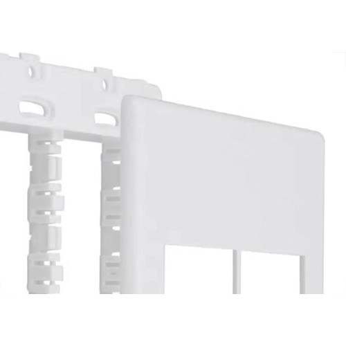 Placa Steck Linha Stella Branca 4X4 - 2 Modulos + 2 Modulos Horizontais Com Suporte 9974