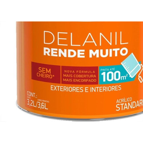 Tinta Acrilica Standard Iquine Rende Muito 3,6L Branco Neve