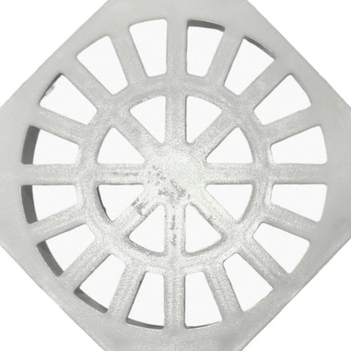 Grelha Plastica Quadrada Branca Krona 10X10Cm - Nr50