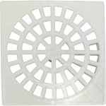 Grelha Plastica Quadrada Branca Krona 15X15Cm - Nr52
