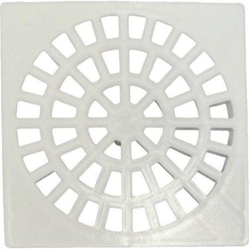 Grelha Plastica Quadrada Branca Krona 15X15Cm - Nr52
