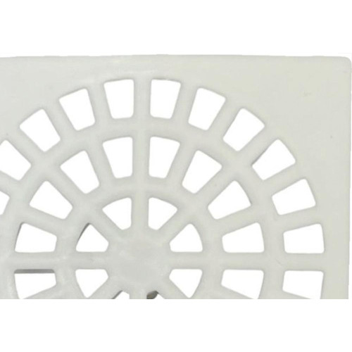 Grelha Plastica Quadrada Branca Krona 15X15Cm - Nr52