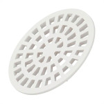 Grelha Plastica Redonda Branca Krona 15X15Cm - Nr56