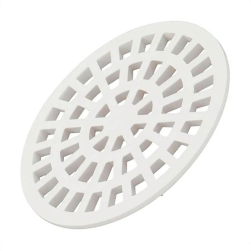 Grelha Plastica Redonda Branca Krona 15X15Cm - Nr56