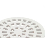 Grelha Plastica Redonda Branca Krona 15X15Cm - Nr56