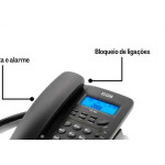 Telefone Elgin Com Identificador De Chamada E Viva Voz - Tcf3000 Preto Telefone Elgin Com Identificador De Chamada E Viva Voz - Tcf3000 Preto
