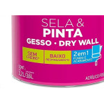 Tinta Acrilica Iquine Sela E Pinta Para Gesso E Drywall Branco Neve 3,6L
