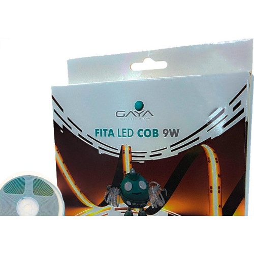 Fita De Led Gaya Cob 9W. Ip20 4000K - 900 Lumens Por Metro - 5M - 1134