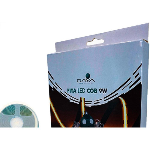 Fita De Led Gaya Cob 9W. Ip20 6000K - 900 Lumens Por Metro - 5M - 1135