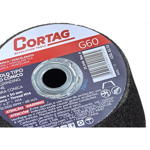 Rebolo Cortag Conico 75Mm X 50Mm Rosca M14 - G-60 - 62112