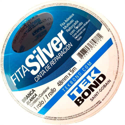 Fita Silver Tape Tekbond 48Mm X 5M Branca
