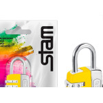 Cadeado Para Mala Stam Life Colors Com Segredo 25Mm Amarelo