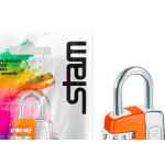 Cadeado Para Mala Stam Life Colors Com Segredo 25Mm Laranja