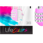 Cadeado Para Mala Stam Life Colors Com Segredo 25Mm Rosa