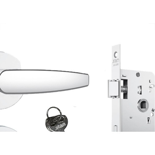 Fechadura Stam Interna Inox Alavanca - 813/33 Roseta