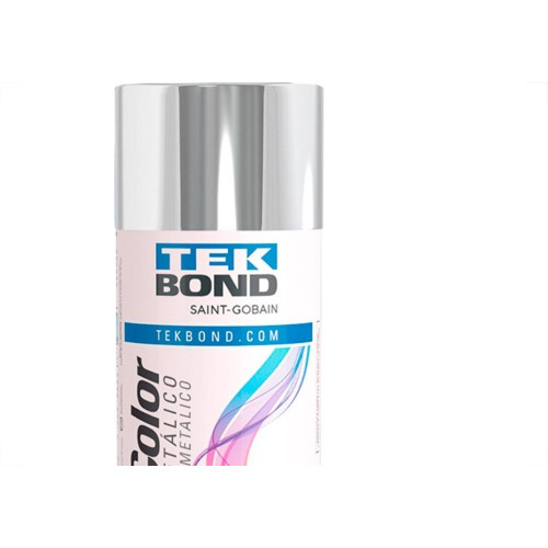 Spray Tekbond Super Color Metalico Cromado 350 Ml