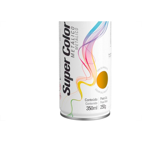 Spray Tekbond Super Color Metalico Dourado 350 Ml