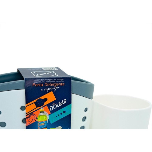 Porta Detergente E Esponja Double Arthi Branco - 5409