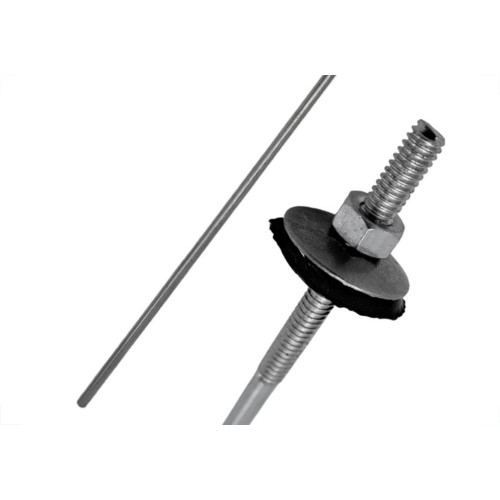Haste Para Telha Toralf 1/4'' X 500Mm Com Kit Vedacao Pacote Com 25 Pecas