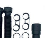 Sifao Sanfonado Extensivel Censi.Duplo Preto Fosco Com Suporte E Canopla ( Pia - Tanque - Lavatorio ) - 7210