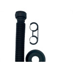Sifao Sanfonado Extensivel Censi Preto Fosco Com Suporte E Canopla ( Pia - Tanque - Lavatorio ) - 7202