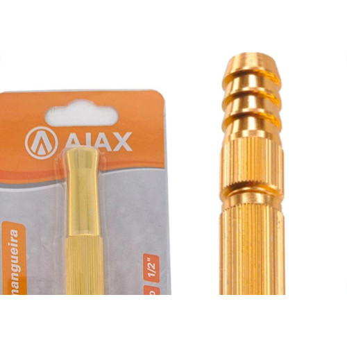 Esguicho Bico Reto Aluminio Ajax Para Mangueira 1/2'' - A01005
