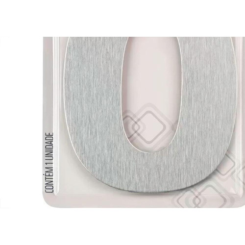 Numero Residencial Atlas Escovado 6Cm Nº 0
