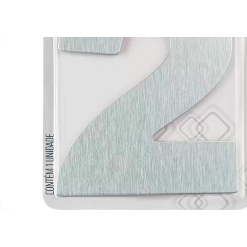 Numero Residencial Atlas Escovado 6Cm Nº 2