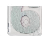 Numero Residencial Atlas Escovado 6Cm Nº 6