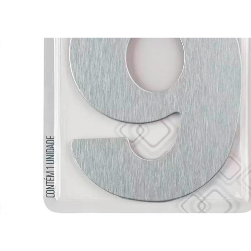 Numero Residencial Atlas Escovado 6Cm Nº 9