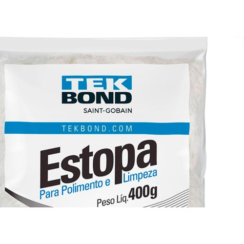 Estopa Crua Para Polimento E Limpeza Tekbond 400G