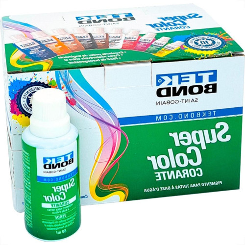 Corante Para Tinta Tekbond Verde (50Ml) - Kit C/12 Pecas