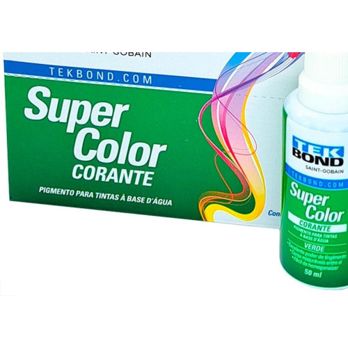 Corante Para Tinta Tekbond Verde (50Ml) - Kit C/12 Pecas