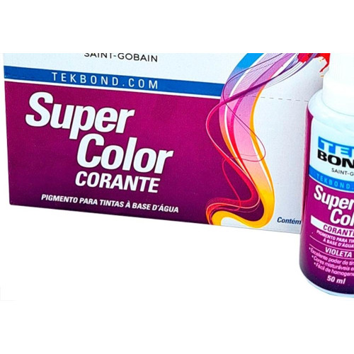 Corante Para Tinta Tekbond Violeta (50Ml) - Kit C/12 Pecas