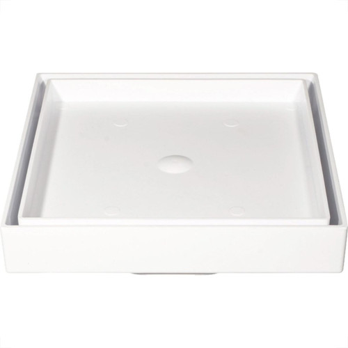 Ralo Invisivel Quadrado Estrela 10X10Cm Branco