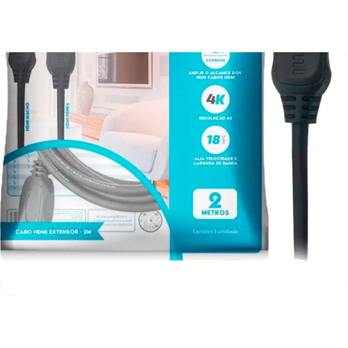 Cabo Hdmi 2.0 Pix Hdr 4K 2M - 018-9420