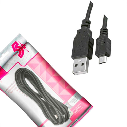 Cabo Usb V8 Para Carregador Pix 2.0 - 1,8M Preto - 018-1409