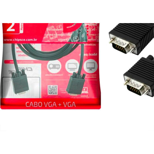 Cabo Audio/Video Pix Vga 2M Preto - 018-9511