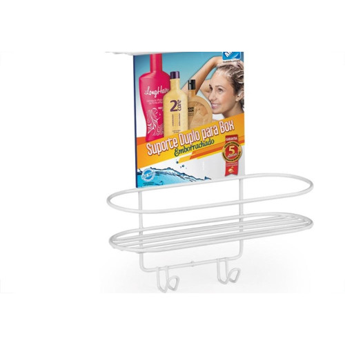 Porta Shampoo Duplo Para Box Arthi Branco - 2021