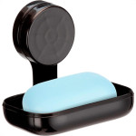 Saboneteira Plastica Arthi Com Fixacao Adesiva 700G. Preta - 3430