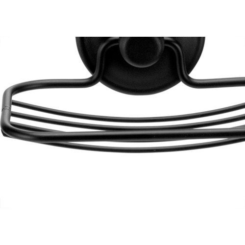 Saboneteira De Metal Arthi Com Fixacao Adesiva 700G Preta - 3435