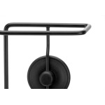 Porta Rolo De Papel Higienico Duplo Metal Arthi Com Fixacao Adesiva Preto - 3436