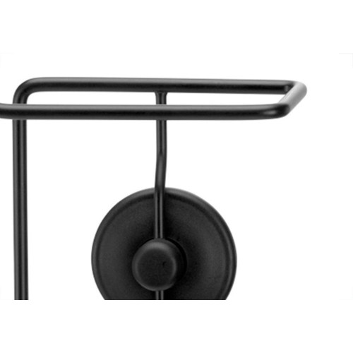 Porta Rolo De Papel Higienico Duplo Metal Arthi Com Fixacao Adesiva Preto - 3436